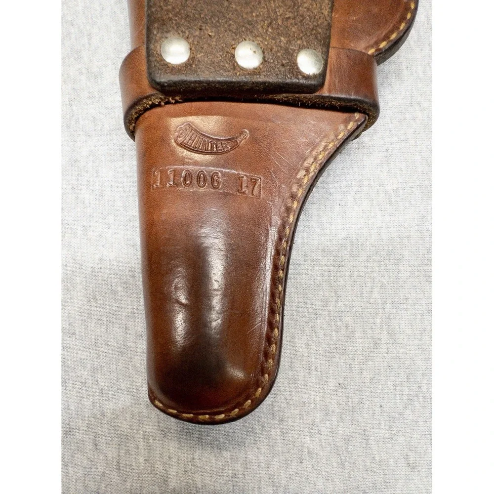 Vtg Hunter 1100G-17‎ Brown Leather Holster Hunting Shooting Sports Tactical